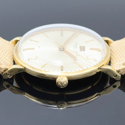 27022911c - IWC Herrenarmbanduhr in GG 750/000, Schweiz um 1962, Handaufzug, 3-tlg. Geh., Boden ...