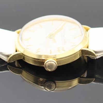 27022919b - IWC Damenarmbanduhr in GG 750/000, Schweiz um 1958, Handaufzug, 3-tlg. Geh., Boden u. ...