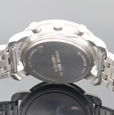 27022922d - HAMILTON Herrenchronograph Referenz 8800 in Stahl, Schweiz um 2000, quarz, 3-tlg. Geh., ...