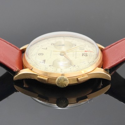 27022926c - CHRONOGRAPHE SUISSE Armbandchronograph in RG 750/000, Schweiz um 1950, Handaufzug, ...