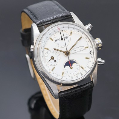 27022935b - EBERHARD & Co Navy Master Armbandchronograph mit Mondphase und Vollkalender in Stahl, ...