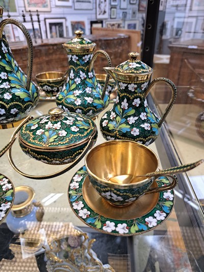 27022976a - Service, Leningrad Industrial Ass. of Russian Gems, 1970er Jahre, 925er Sterling Silber, ...