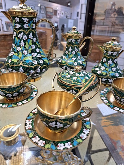 27022976b - Service, Leningrad Industrial Ass. of Russian Gems, 1970er Jahre, 925er Sterling Silber, ...