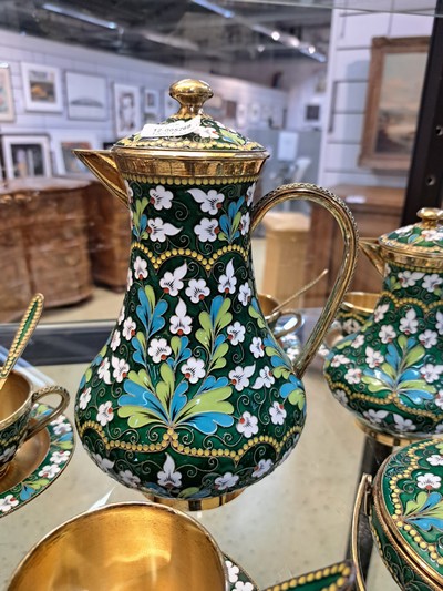 27022976c - Service, Leningrad Industrial Ass. of Russian Gems, 1970er Jahre, 925er Sterling Silber, ...