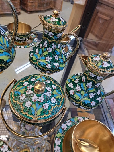 27022976d - Service, Leningrad Industrial Ass. of Russian Gems, 1970er Jahre, 925er Sterling Silber, ...