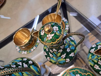 27022976f - Service, Leningrad Industrial Ass. of Russian Gems, 1970er Jahre, 925er Sterling Silber, ...