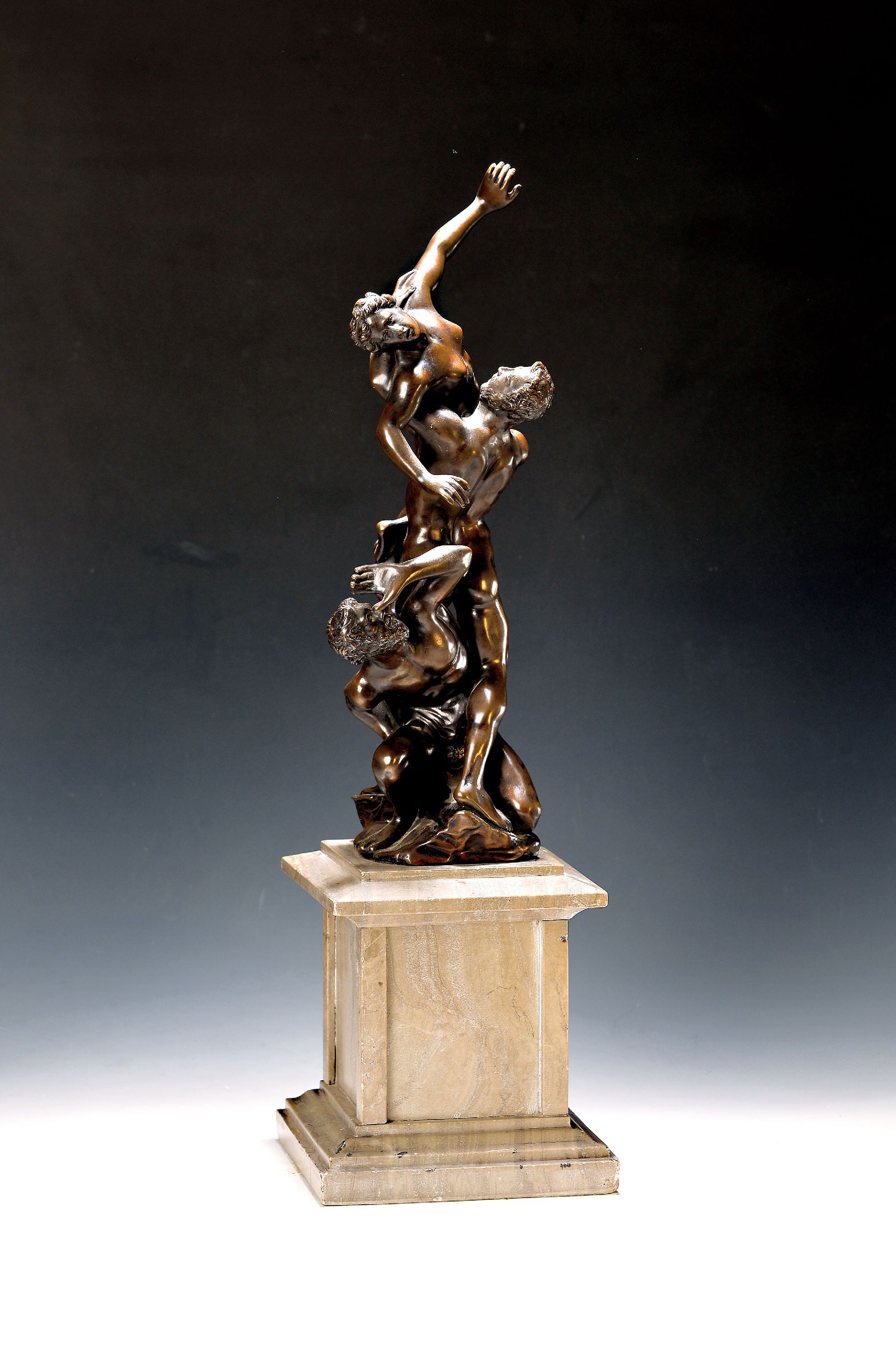 Image 27023040 - Bronzefigur nach Jean de Boulogne, Der Raub der Proserpina, H. ca. 42cm, Steinsockel, ...