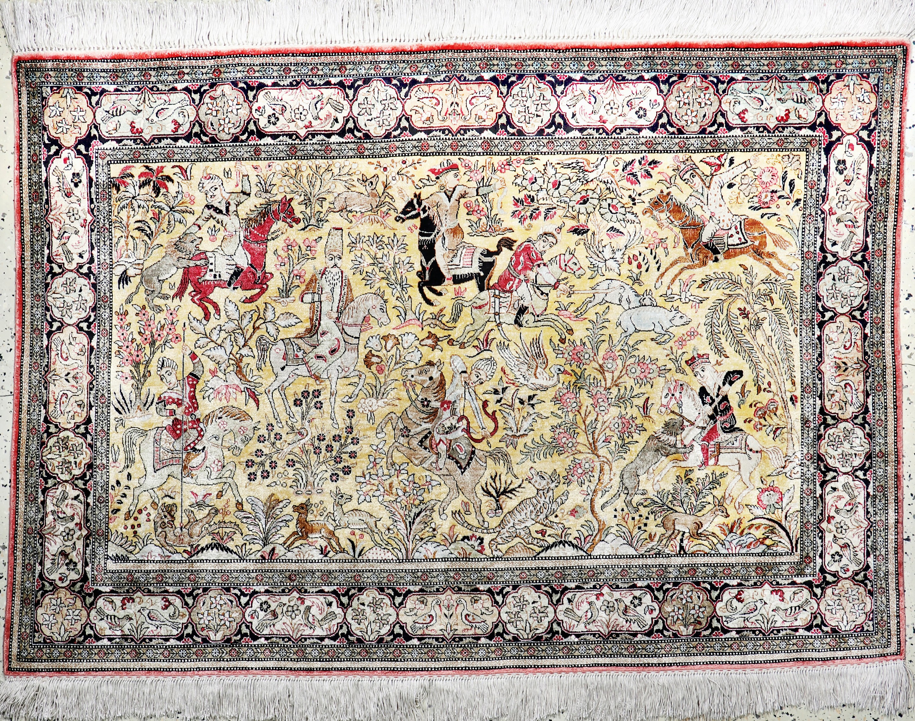 Image 27023045 - Ghom Seide, Persien, Ende 20.Jhd., reine Naturseide, ca. 156 x 108 cm, EHZ: 1-2 ...