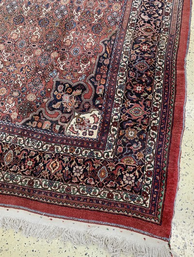 27023042a - Bidjar, Persien, Mitte 20.Jhd., Wolle auf Baumwolle, ca. 408 x 310 cm, EHZ: 2, ...