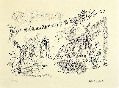 Image Oskar Kokoschka, 1886-1980, #´Mogador#´ chalk lithograph, Ed. 47/60, hand-signed lower ...