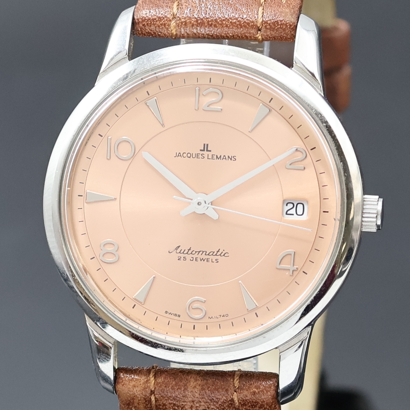 Detail a: JACQUES LEMANS 2 Armbanduhren in Stahl, Schweiz um 2000, Automatik, 1x beids. vergl., Böden verschr. u. aufgedr., 1x orig. Gliederband m. Faltschl., ...