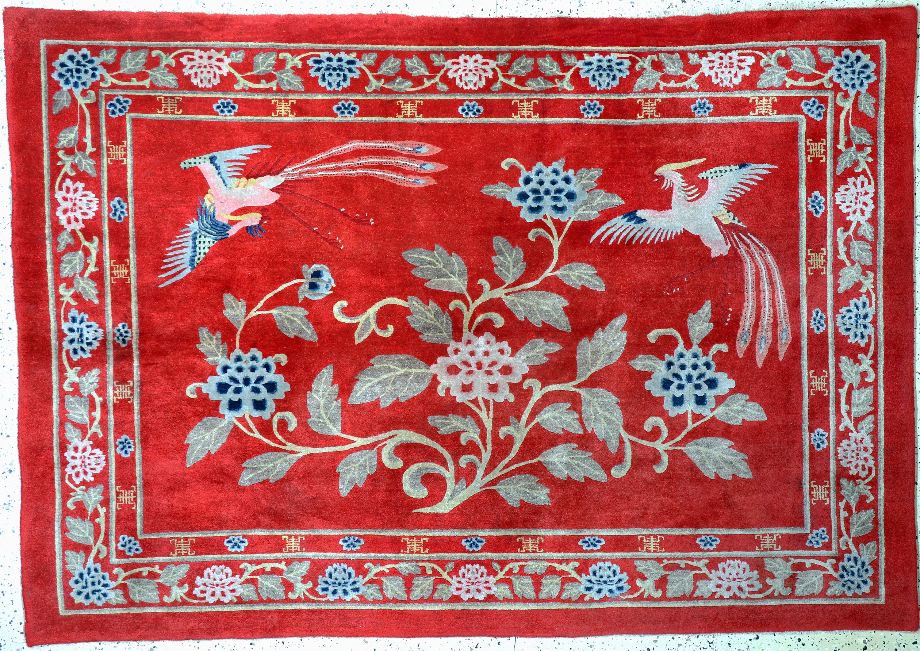 Antiker Pao Tow, China, um 1900, Wolle auf Baumwolle, ca. 245 x 170 cm, EHZ: 2
