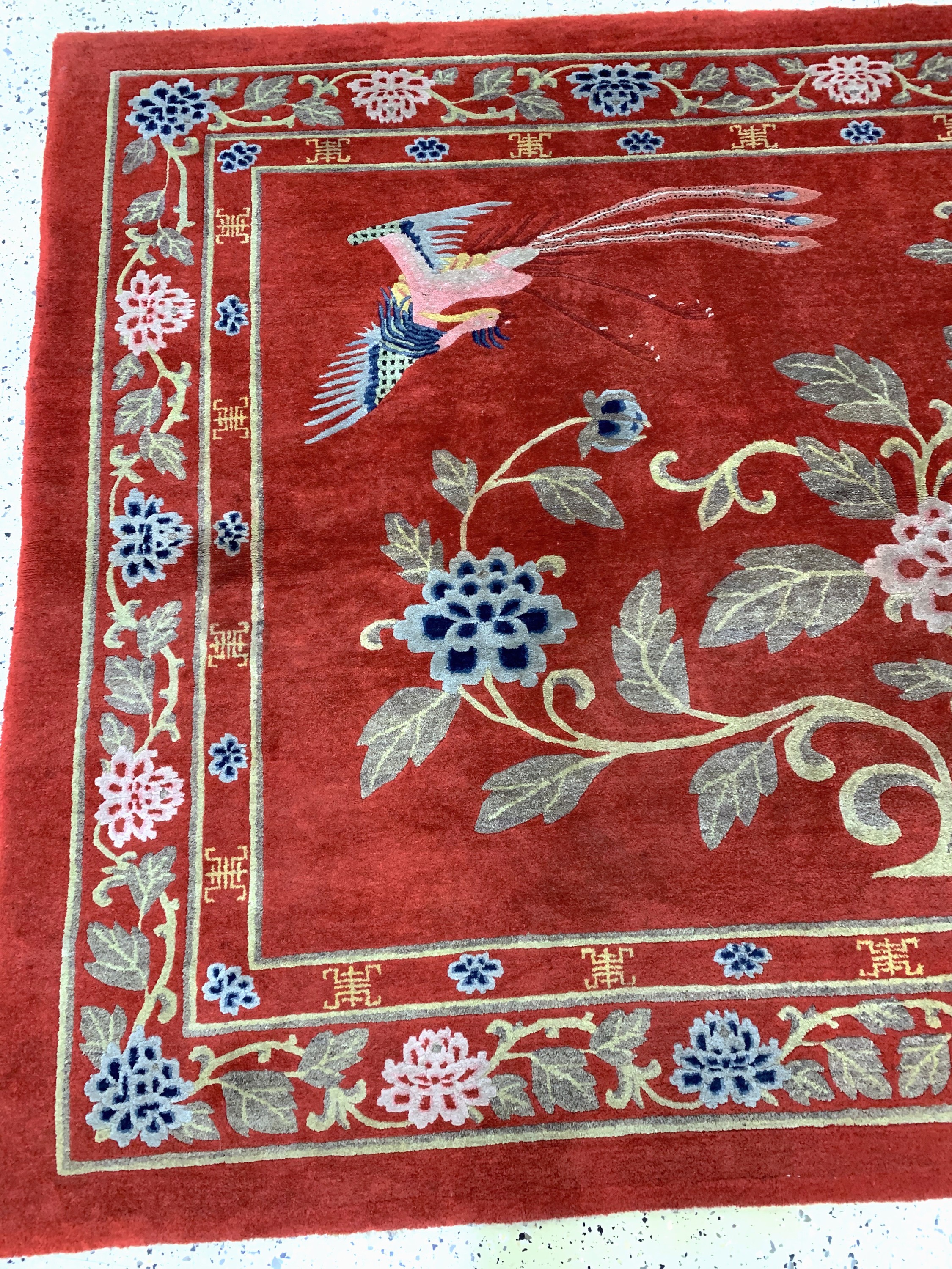 Detail c: Antiker Pao Tow, China, um 1900, Wolle auf Baumwolle, ca. 245 x 170 cm, EHZ: 2