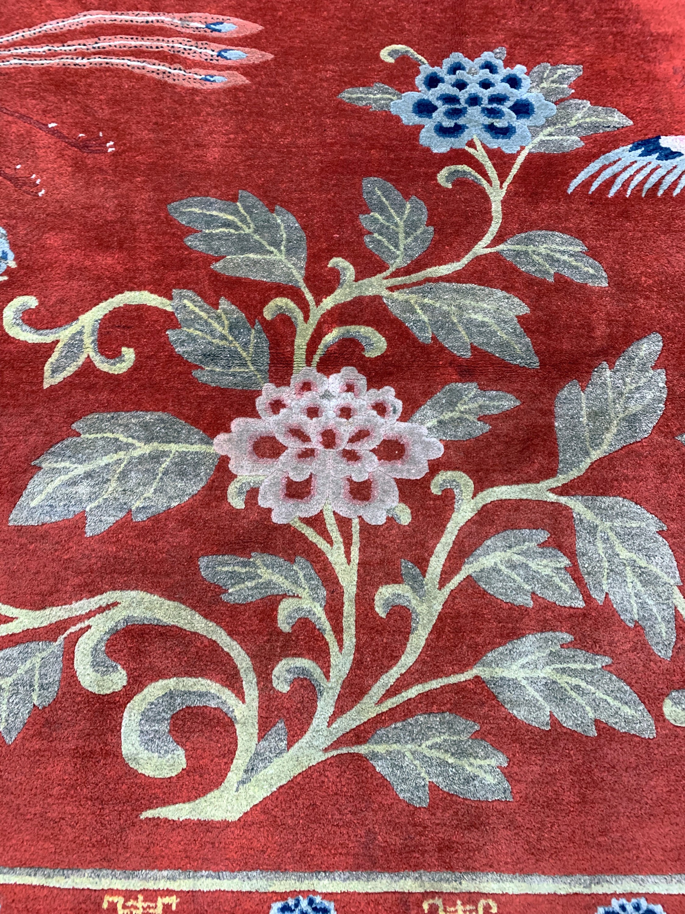 Detail d: Antiker Pao Tow, China, um 1900, Wolle auf Baumwolle, ca. 245 x 170 cm, EHZ: 2
