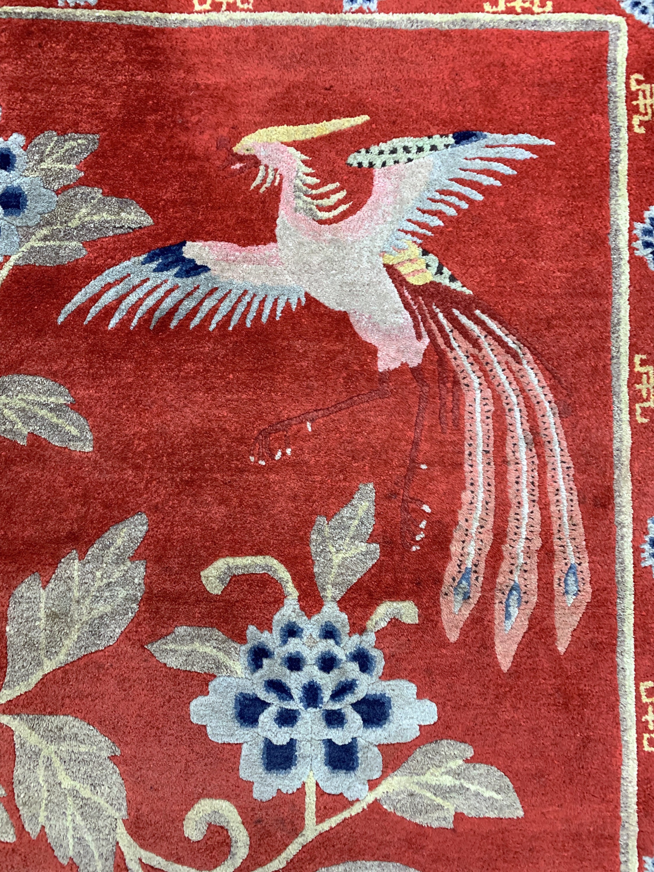 Detail e: Antiker Pao Tow, China, um 1900, Wolle auf Baumwolle, ca. 245 x 170 cm, EHZ: 2