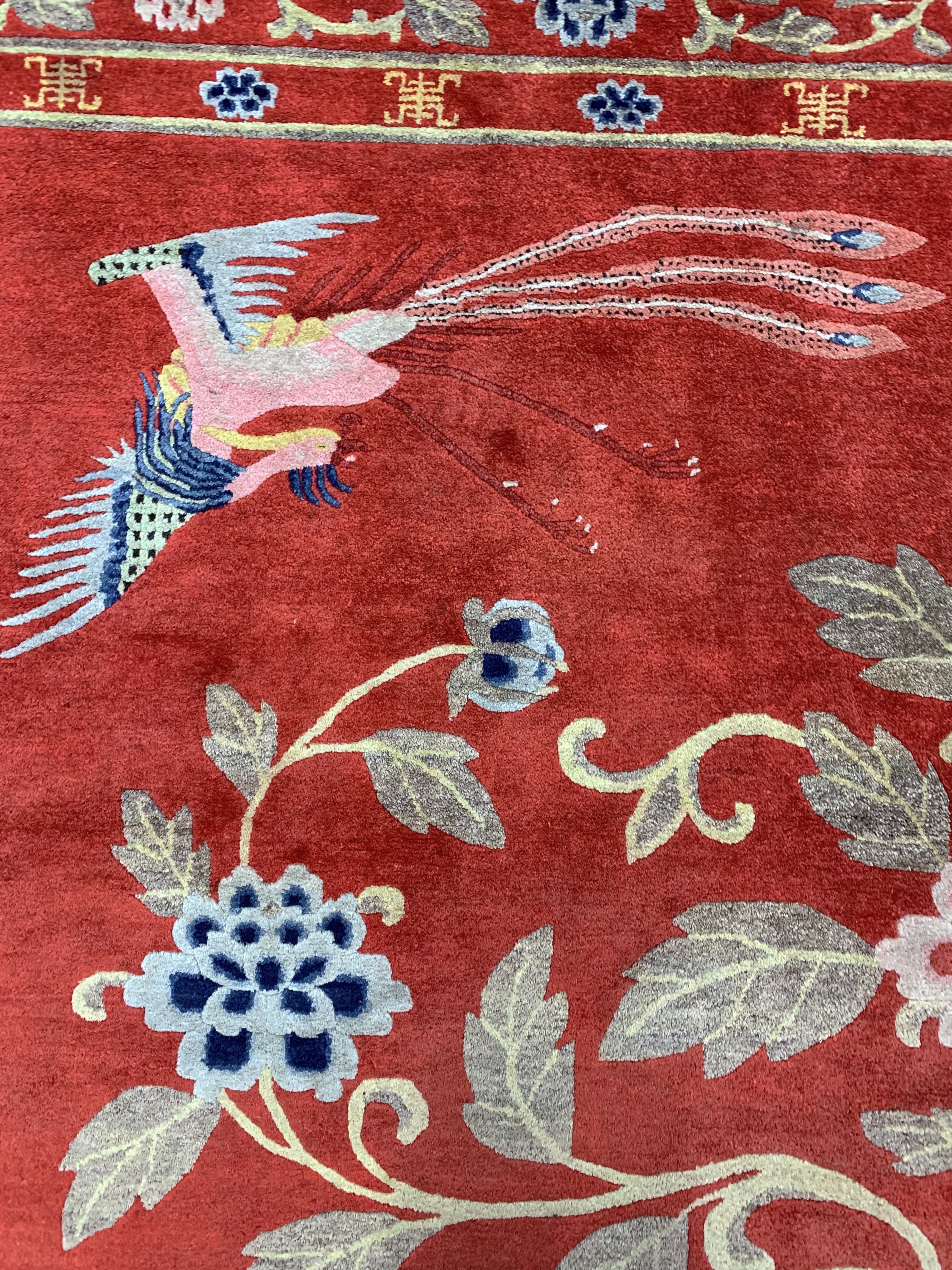Detail f: Antiker Pao Tow, China, um 1900, Wolle auf Baumwolle, ca. 245 x 170 cm, EHZ: 2