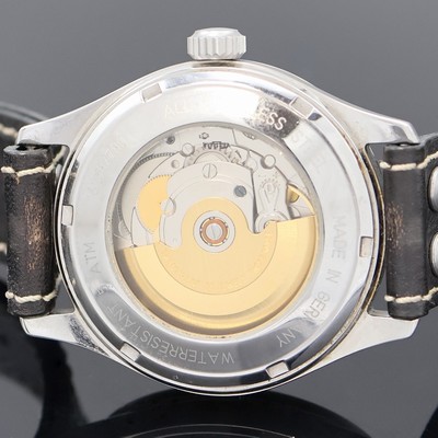 27023207d - JUNKERS Fliegeruhr in Stahl, Deutschland um 2015, Automatik, beids. vergl. Geh., Boden ...