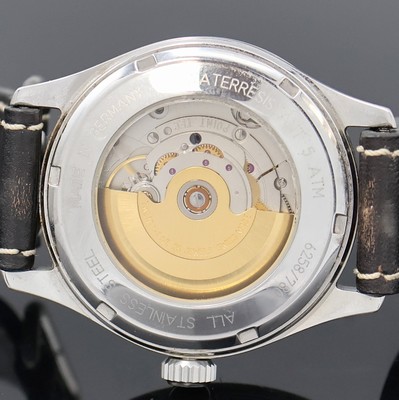 27023207e - JUNKERS Fliegeruhr in Stahl, Deutschland um 2015, Automatik, beids. vergl. Geh., Boden ...