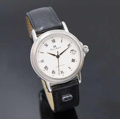 27023208b - JEAN MARCEL Armbanduhr in Stahl, Schweiz um 2000, Automatik, beids. vergl. Geh., Boden ...