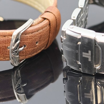 27023209c - JACQUES LEMANS 2 Armbanduhren in Stahl, Schweiz um 2000, Automatik, 1x beids. vergl., ...
