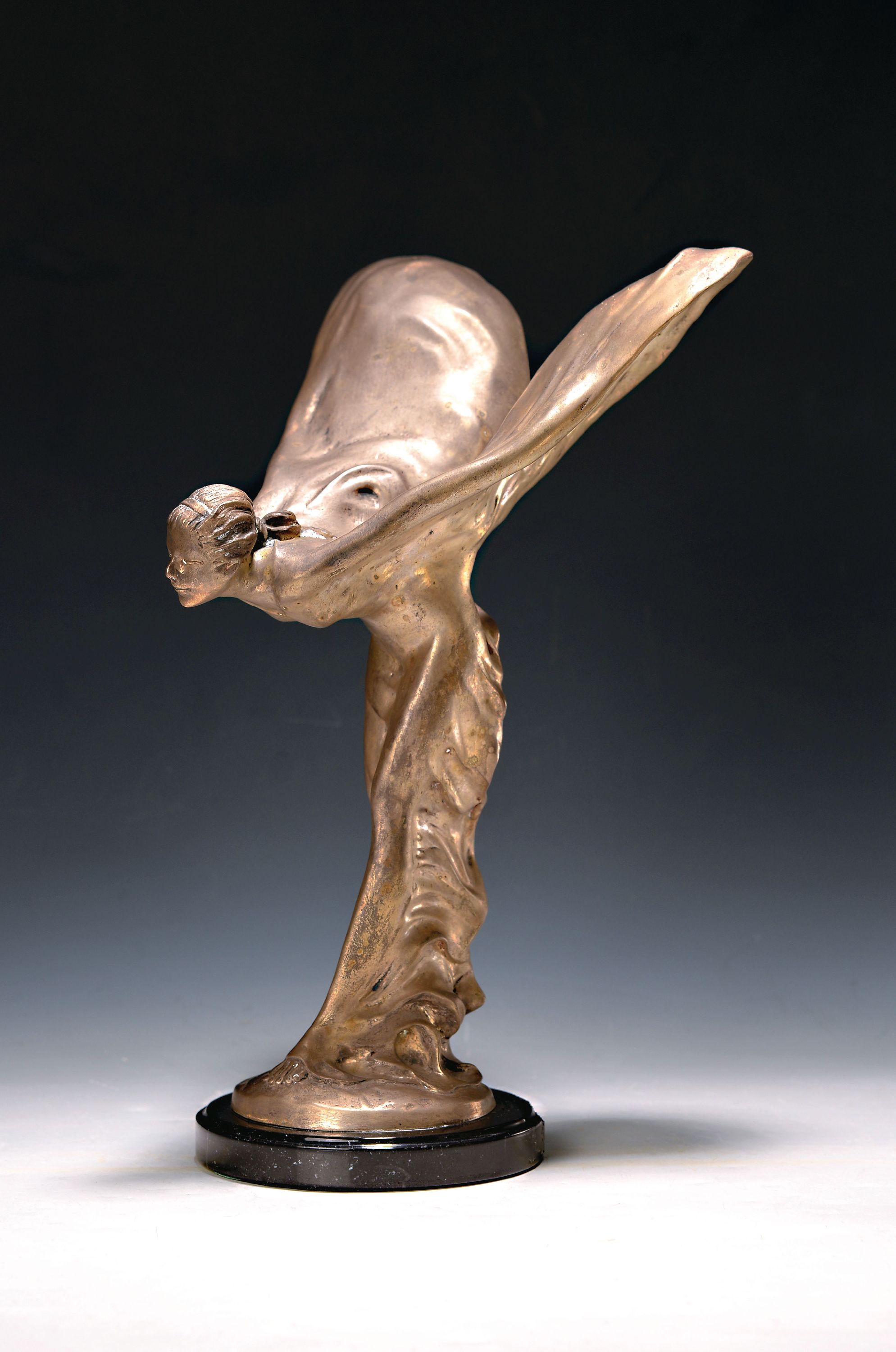 Image 27023471 - Spirit of Ecstasy, Bronzefigur nach Sykes, sign. Chantessin, Weißbronze, geflügelte ...