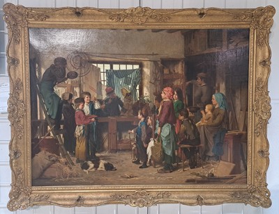 27023448a - Antoine Edouard Joseph Moulinet, 1833 Olouzac-1891 Chartres, Kinder in einer Werkstatt, ...