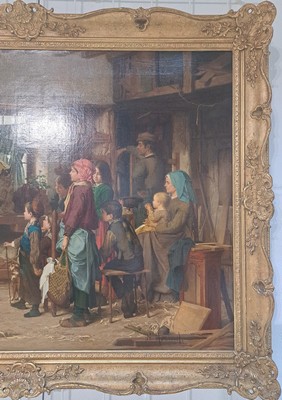 27023448d - Antoine Edouard Joseph Moulinet, 1833 Olouzac-1891 Chartres, Kinder in einer Werkstatt, ...