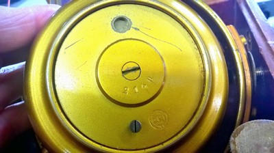 27023469a - Marinechronometer, Lange & Söhne Glashütte, im Eichenkasten mit aussen liegende ...