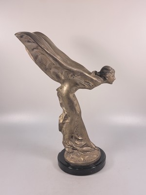 27023471e - Spirit of Ecstasy, Bronzefigur nach Sykes, sign. Chantessin, Weißbronze, geflügelte ...