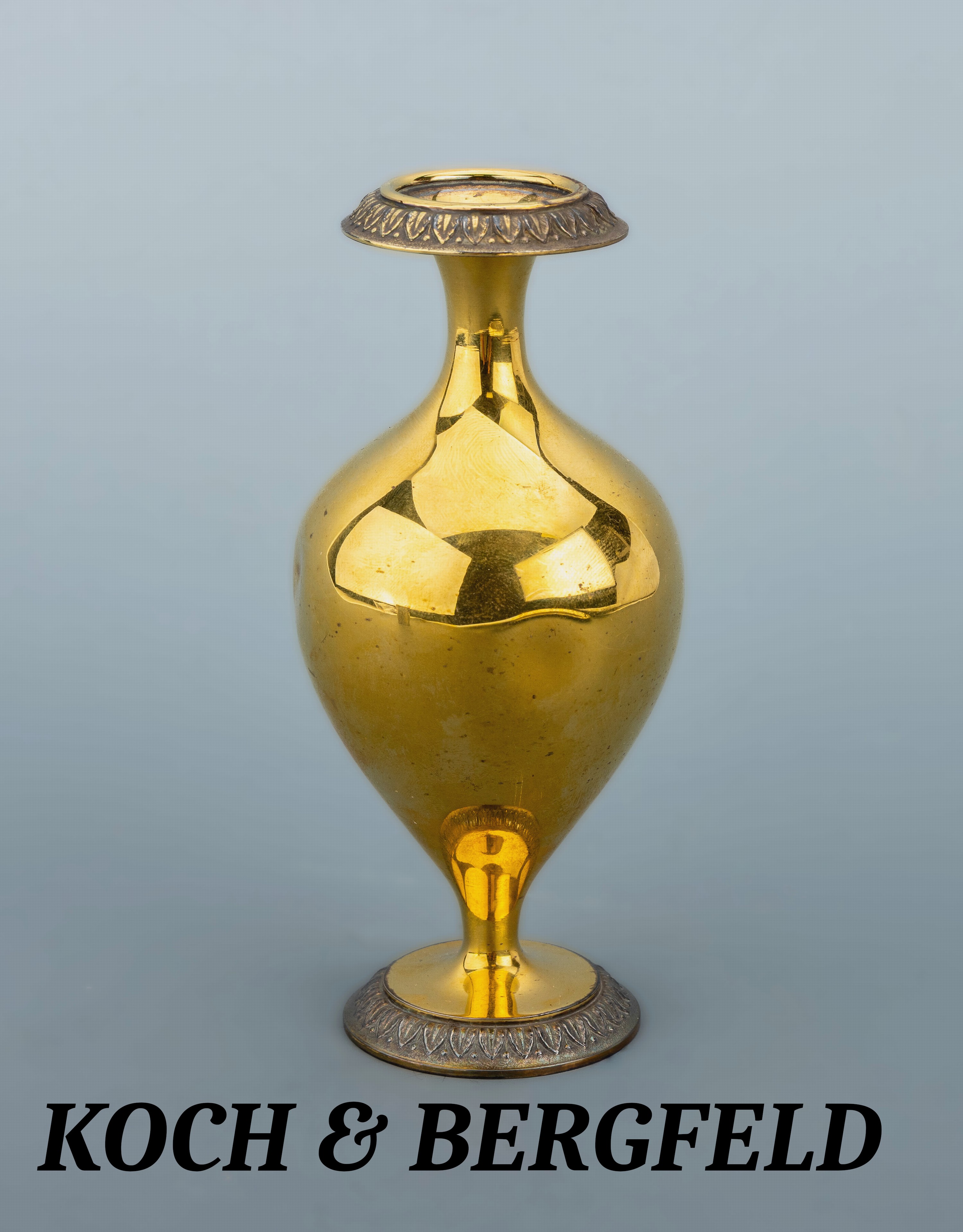 Image 27023512 - Ziervase, um 1930-50, KOCH & BERGFELD, 925er Silber, part. feuervergoldet, ...