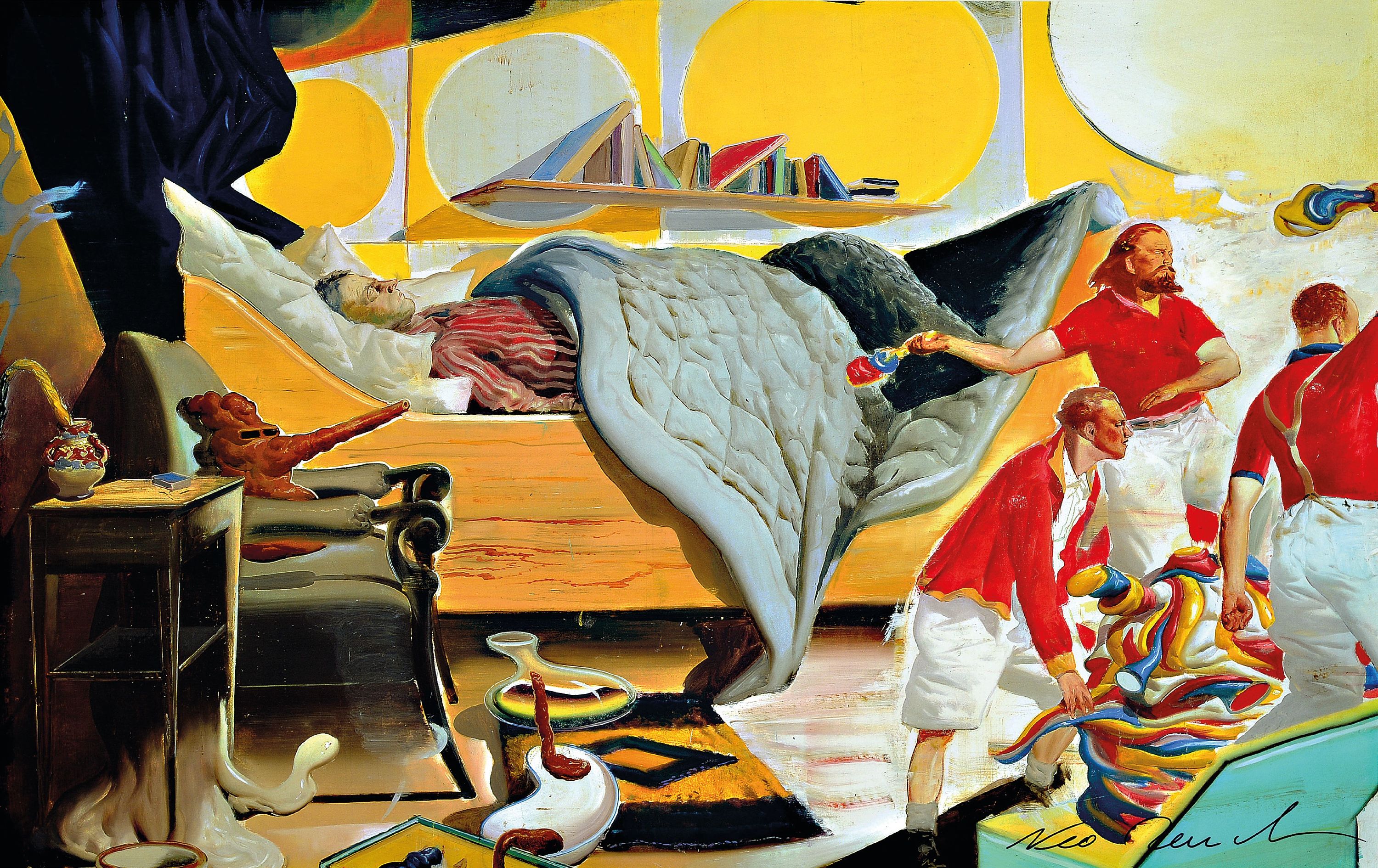 Image 27023673 - Neo Rauch, geb. 1960, ´Aufstand´, Offsetlithografie, 2012, Blattgr. 40x60 cm, R. 71x51 cm