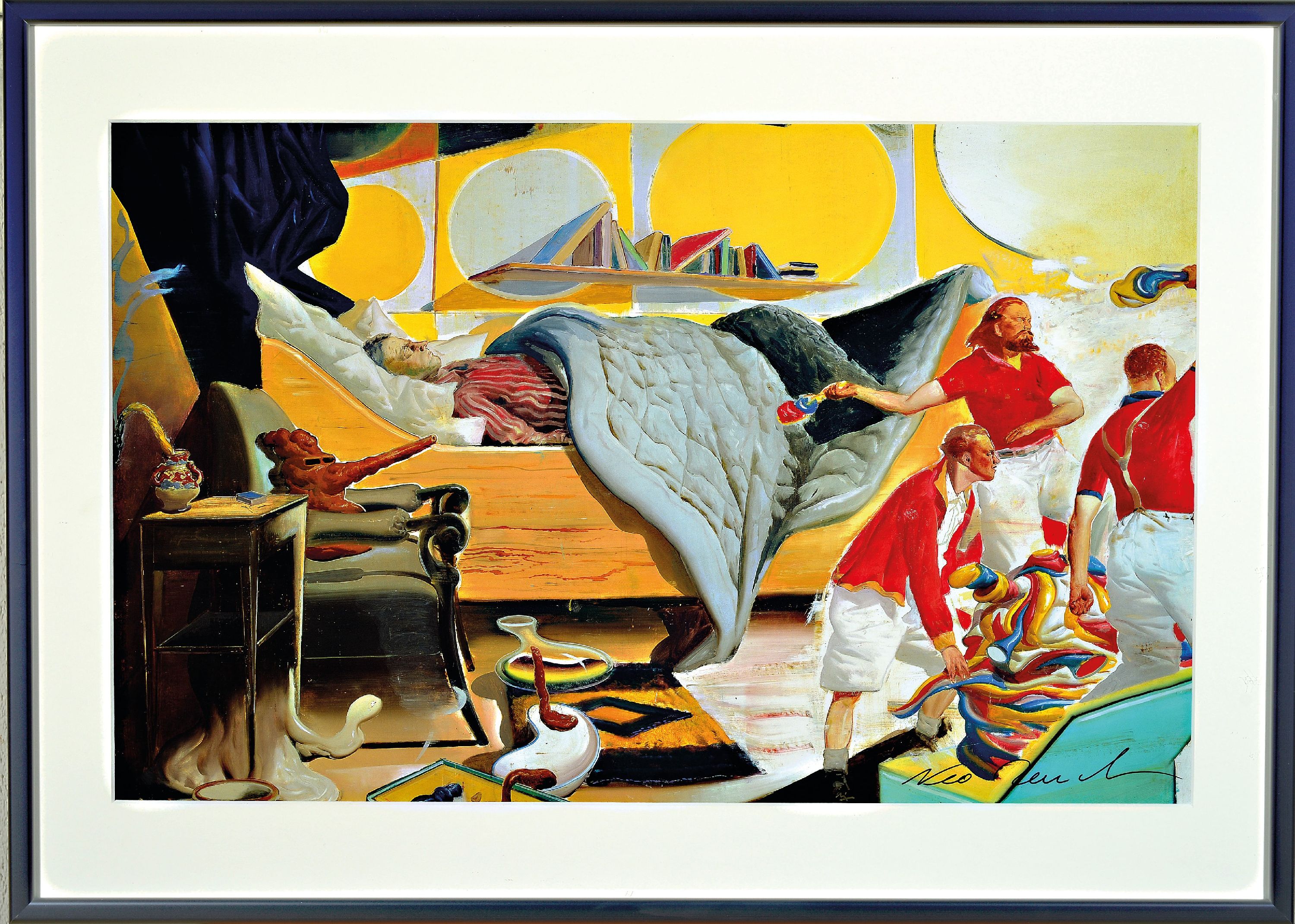 Detail k: Neo Rauch, geb. 1960, "Aufstand", Offsetlithografie, 2012, Blattgr. 40x60 cm, handsign., R. 71x51 cm