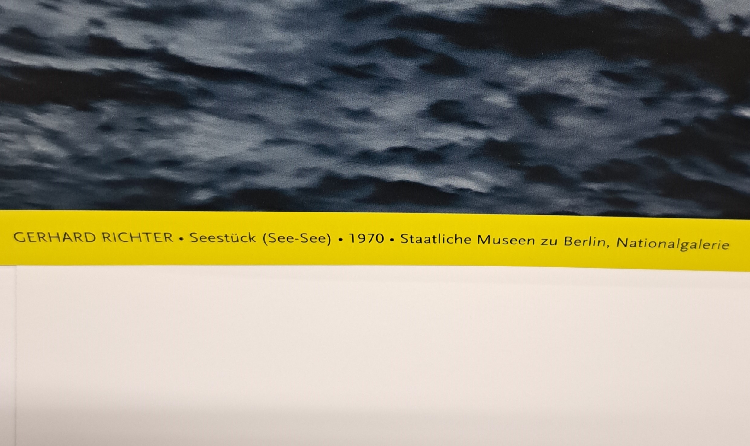 Detail a: Gerhard Richter, geb. 1932, "See See", Offsetlithografie, Neue Nationalgalerie Berlin 2012, handsign., Blattgr.60x60 cm, R. 73x74 cm
