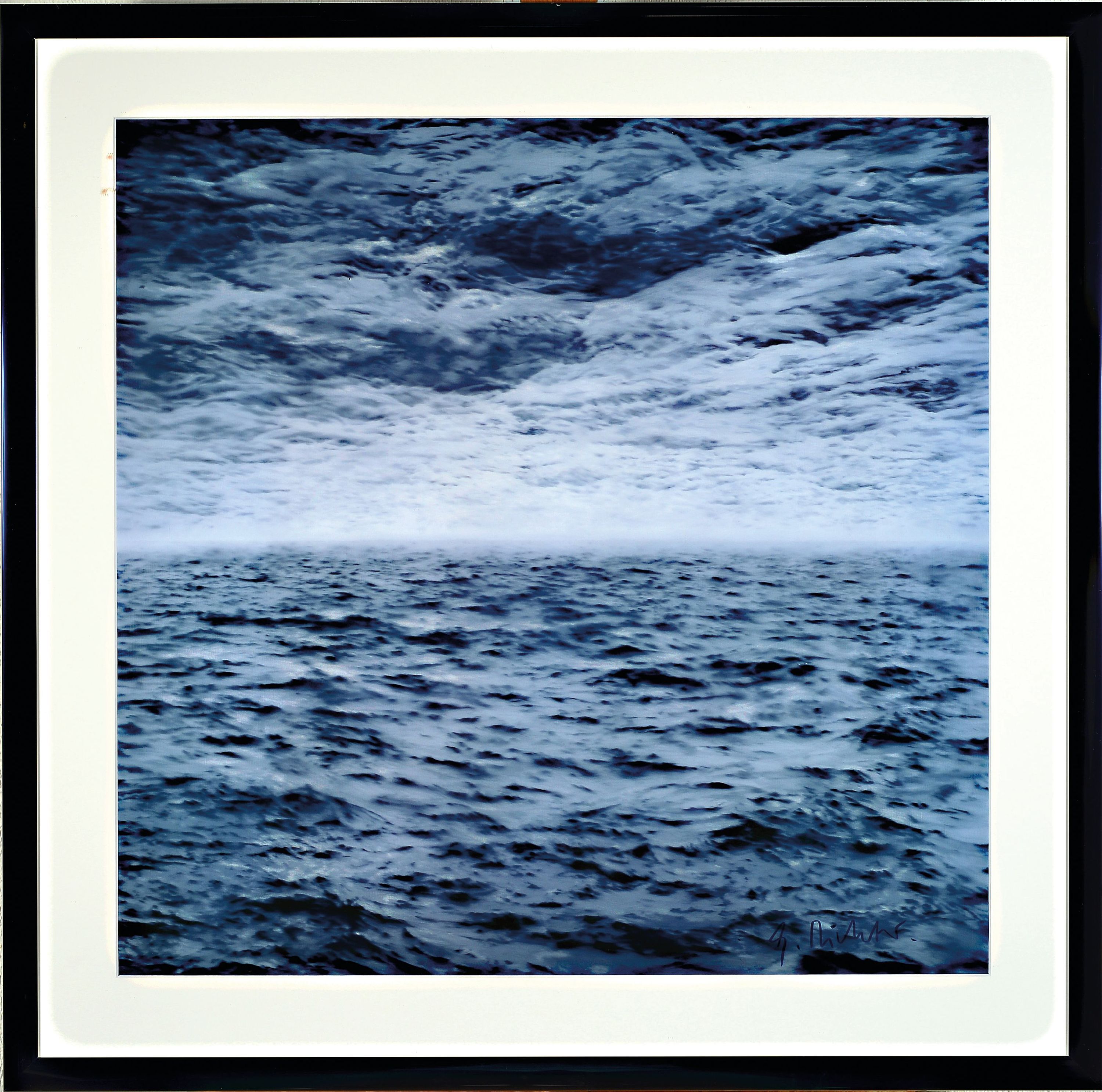 Detail k: Gerhard Richter, geb. 1932, "See See", Offsetlithografie, Neue Nationalgalerie Berlin 2012, handsign., Blattgr.60x60 cm, R. 73x74 cm