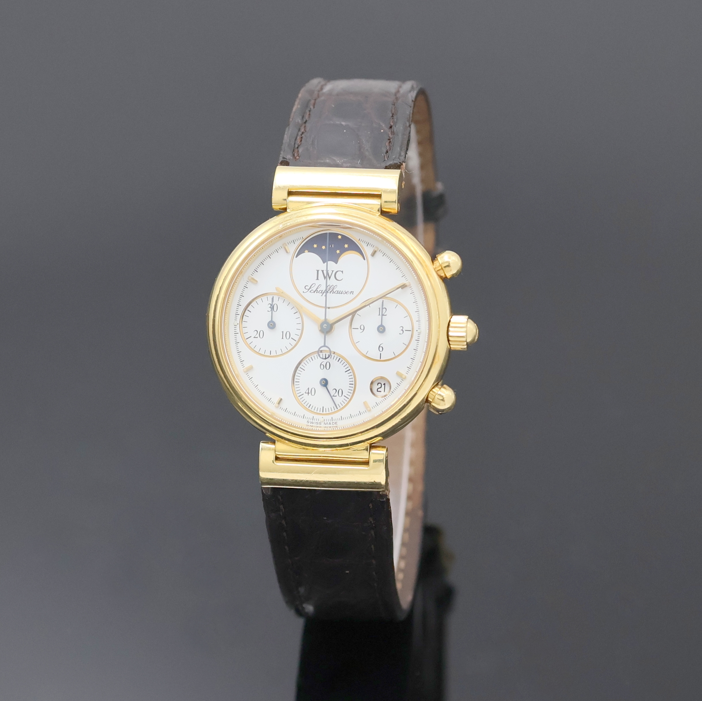 Image 27023783 - IWC Da Vinci Damenarmbanduhr in GG 750/000 Referenz 3736 mit Chronograph und Mondphase, ...