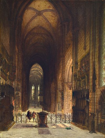 Image Prof. Friedrich Carl Mayer, 1824 Tölz-1903 München, Sebalduskirche in Nürnberg, ...