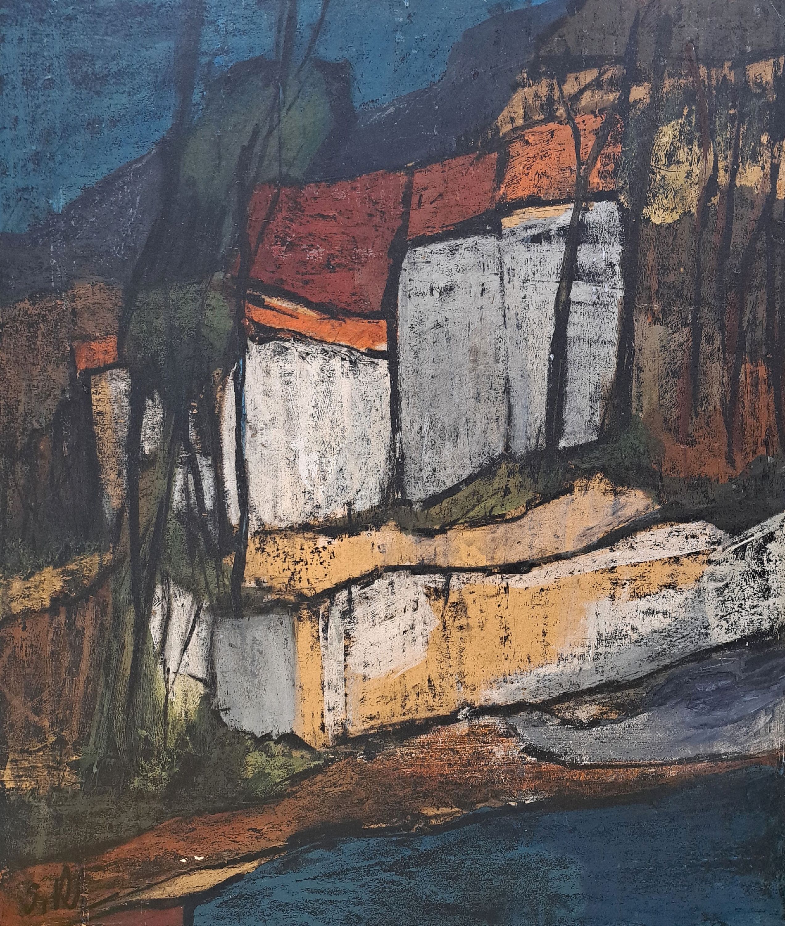 Detail k: Siegfried Rischar,1924-2009 Aschaffeburg, Studium an der Hochschule für bildende Künste Frankfurt a.M. bei Wilhelm Heise, Hier: "Große ...