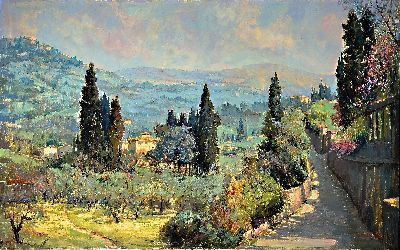 Image Gracco Ponticelli, 1908-1980, ´Campagna Toscana - S. Domenico´, rechts unten signiert, ...