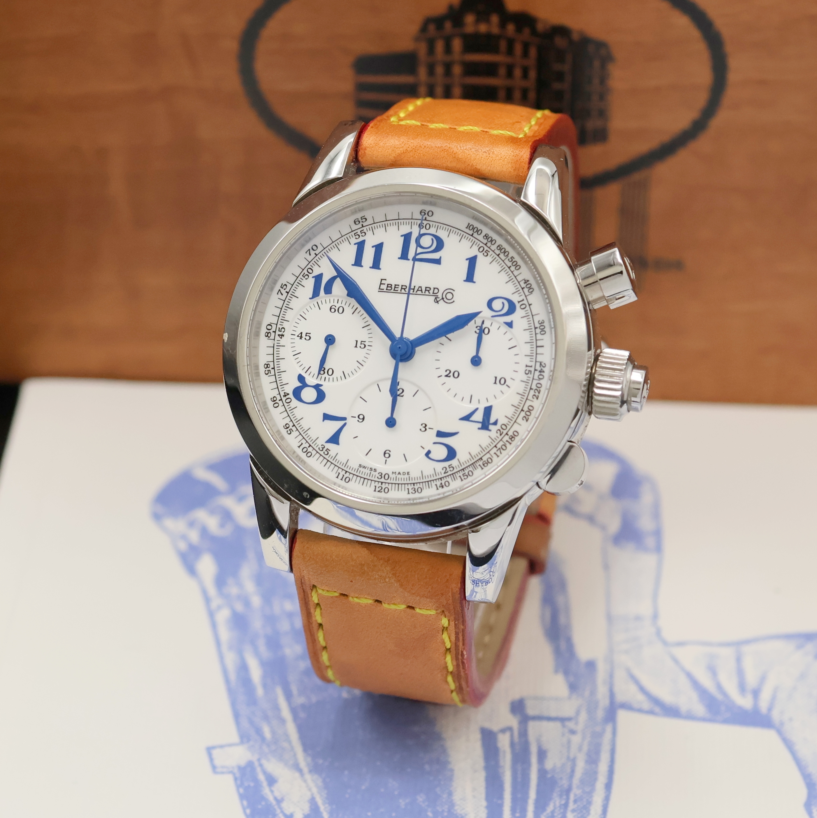 Image 27023920 - EBERHARD & CO Armbandchronograph Tazio Nuvolari Vanderbuilt Cup Referenz 31045, Schweiz ...