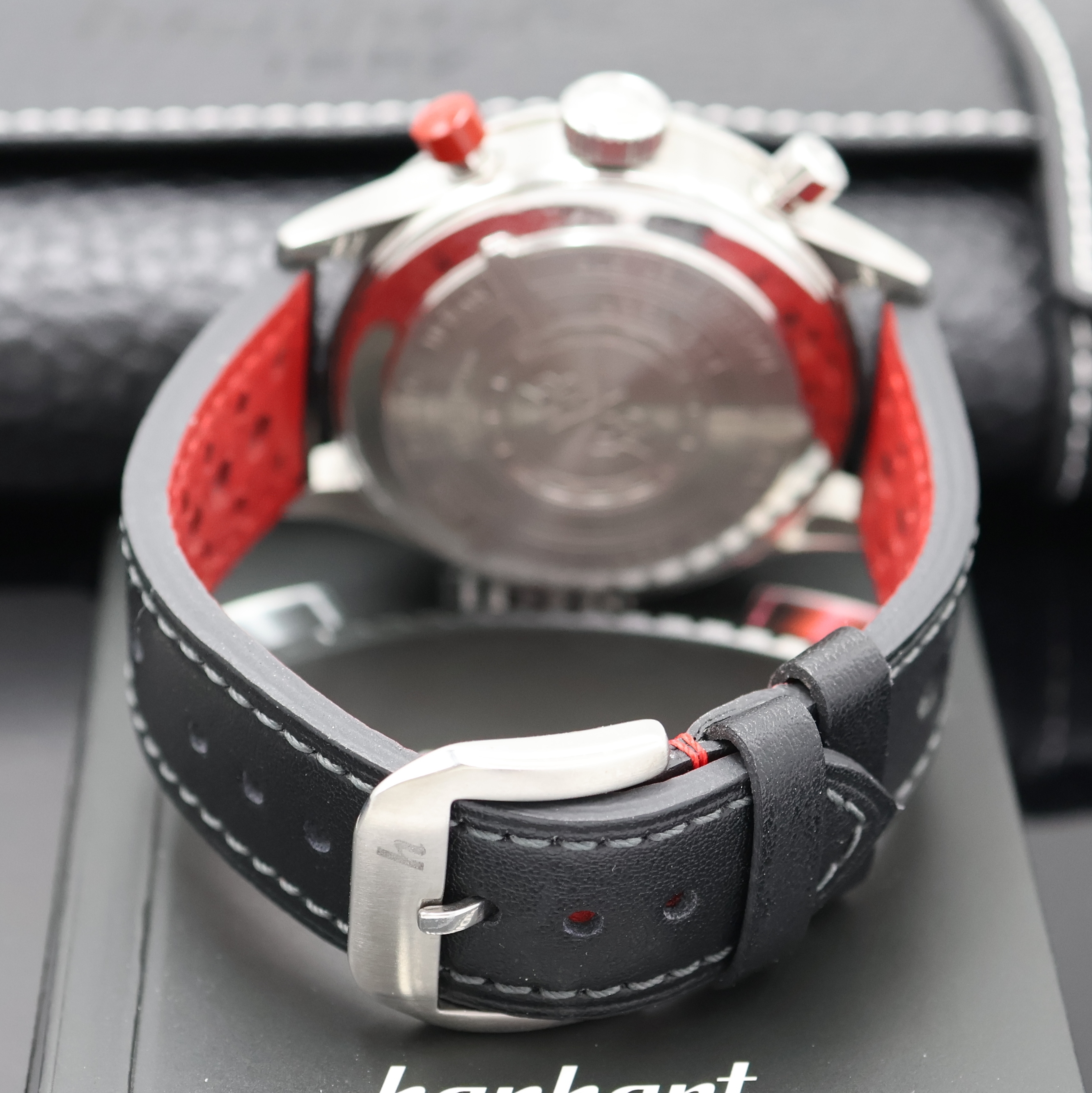Detail c: HANHART Pioneer Racemaster GTF Flyback Herrenchronograph Referenz 738.630, Deutschland verk. lt. beil. Pap. 04/2015, Automatik, Edelstahlgeh. inkl. ...