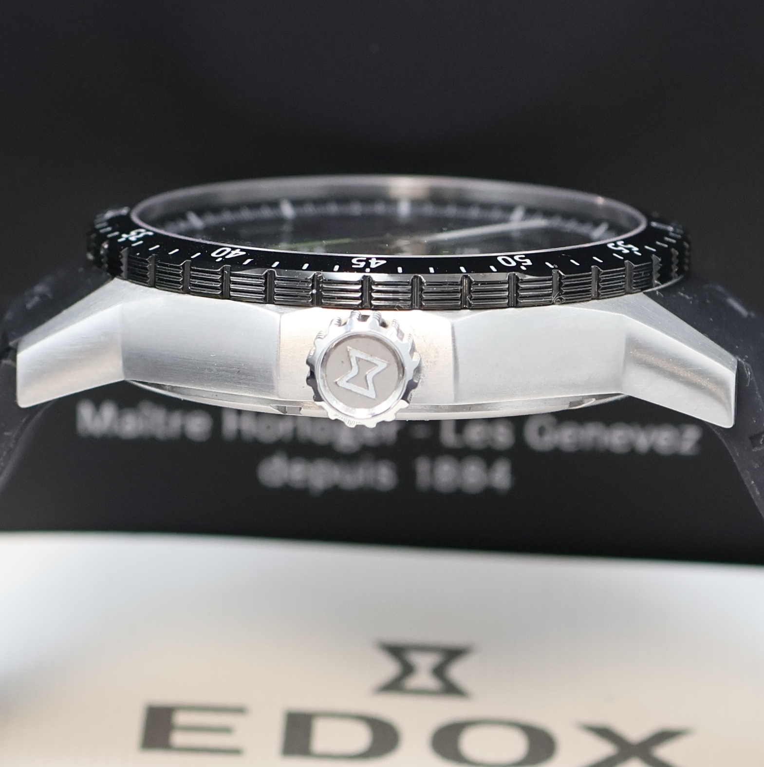 Detail c: EDOX Chronorally 1 Herrenarmbanduhr Referenz 80094, Schweiz verk. lt. beil. Pap. 10/2013, Automatik, beids. vergl. Stahlgeh., Boden verschr., ...