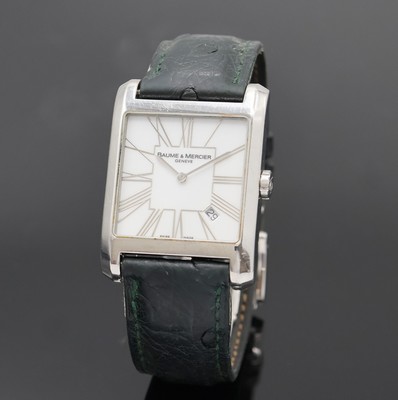 Image BAUME & MERCIER rechteckige Armbanduhr in Stahl, Schweiz um 2010, quartz, 4-fach ...