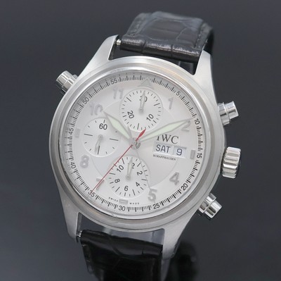 27023991a - IWC Der Doppelchronograph in Stahl Referenz 3713, Schweiz um 2000, Automatik, Boden u. ...