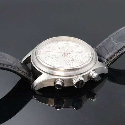 27023991c - IWC Der Doppelchronograph in Stahl Referenz 3713, Schweiz um 2000, Automatik, Boden u. ...