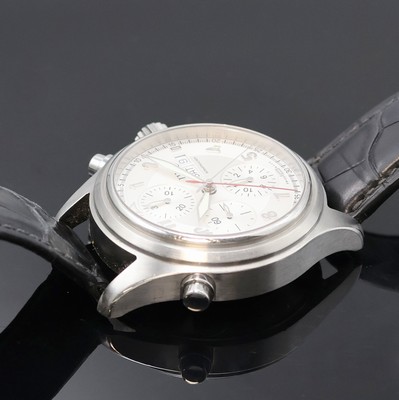 27023991d - IWC Der Doppelchronograph in Stahl Referenz 3713, Schweiz um 2000, Automatik, Boden u. ...