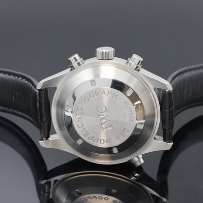 27023991e - IWC Der Doppelchronograph in Stahl Referenz 3713, Schweiz um 2000, Automatik, Boden u. ...
