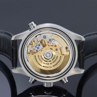 27023991h - IWC Der Doppelchronograph in Stahl Referenz 3713, Schweiz um 2000, Automatik, Boden u. ...