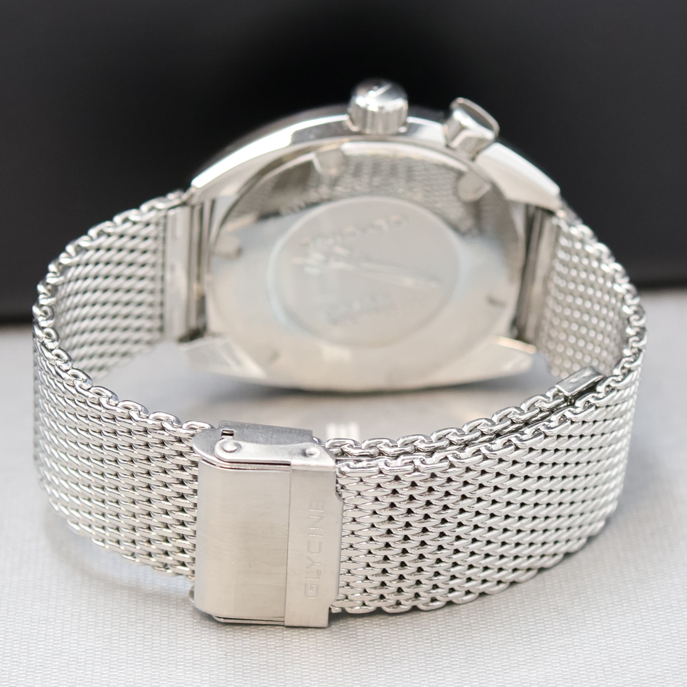 Detail c: GLYCINE Airman GMT Herrenarmbanduhr Referenz 3903, Schweiz um 2015, Automatik, Edelstahlgeh. inkl. orig. Stahlband, Boden u. Krone verschr., ...