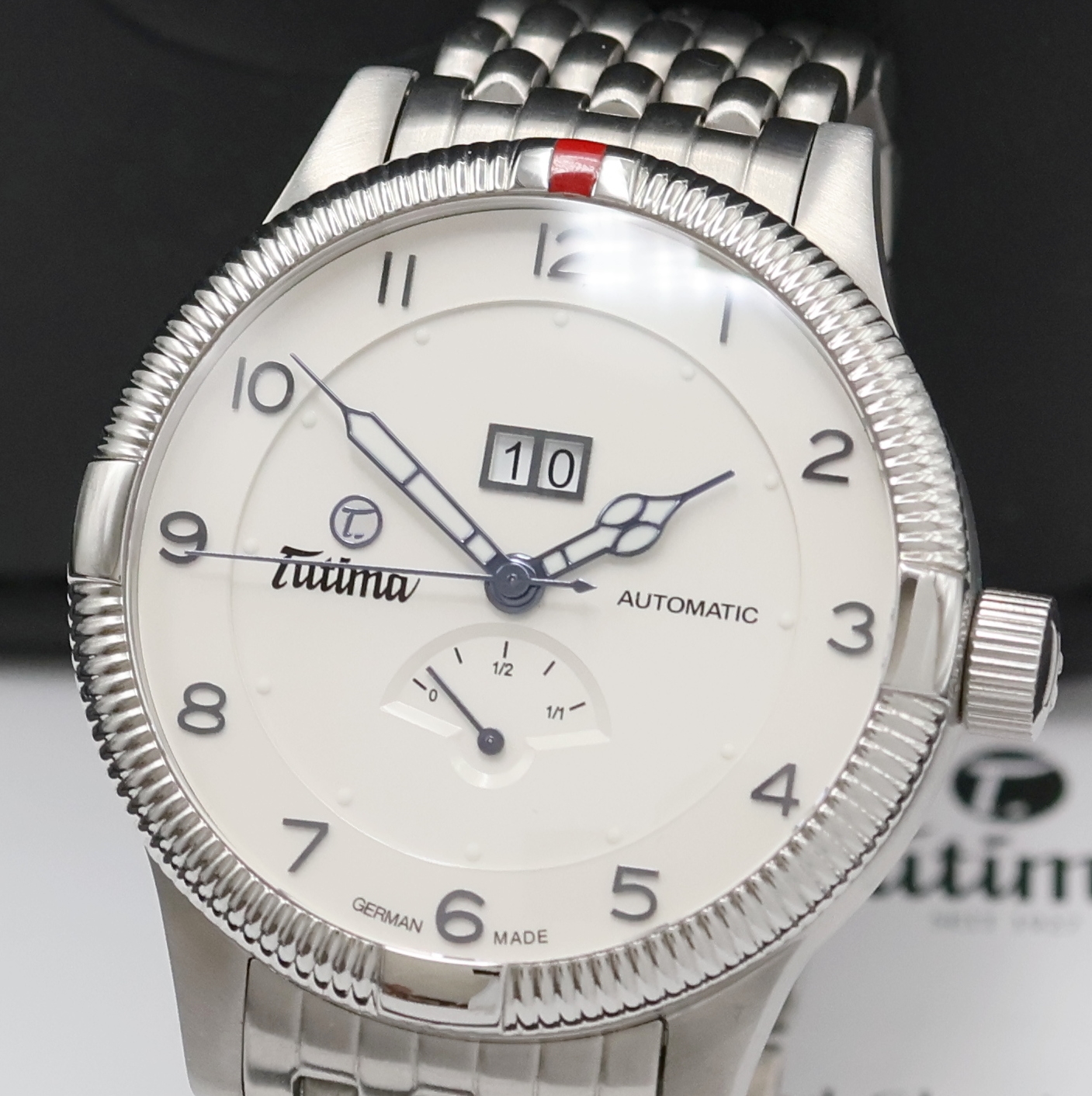 Detail a: TUTIMA Grand Classic Herrenarmbanduhr Referenz 627-02, Deutschland verk. lt. beil. Pap. 12/2011, Automatik, beids. vergl. Geh. in Edelstahl inkl. ...