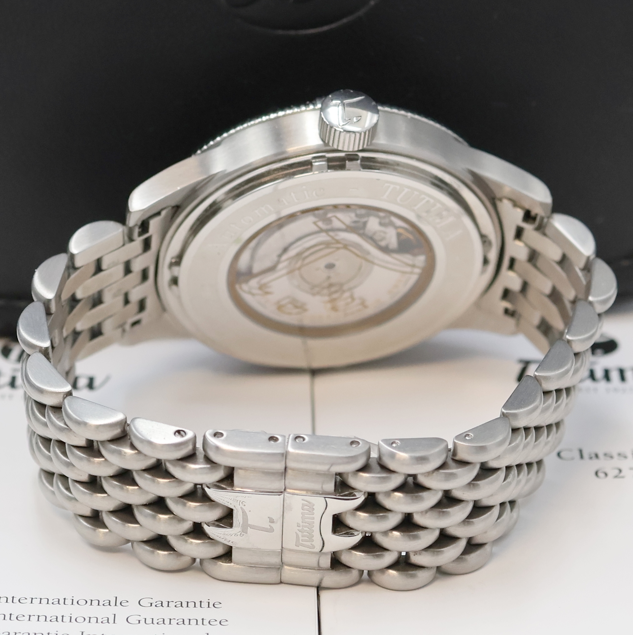 Detail c: TUTIMA Grand Classic Herrenarmbanduhr Referenz 627-02, Deutschland verk. lt. beil. Pap. 12/2011, Automatik, beids. vergl. Geh. in Edelstahl inkl. ...